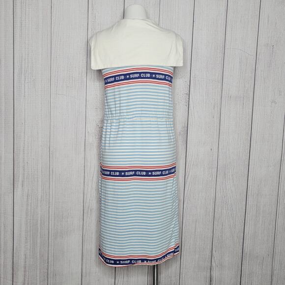 Vintage Striped Logo Surf Club Sailor 80s Dress - Picture 5 of 5